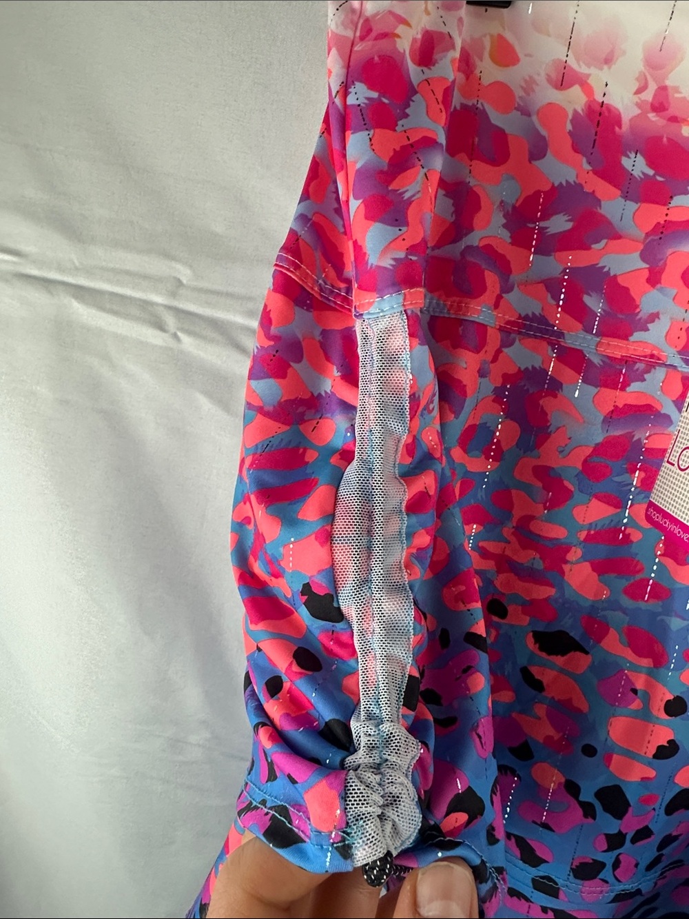 Lucky in Love Pink Blue Multicolor Leopard-Print Skort - Picture 4 of 7